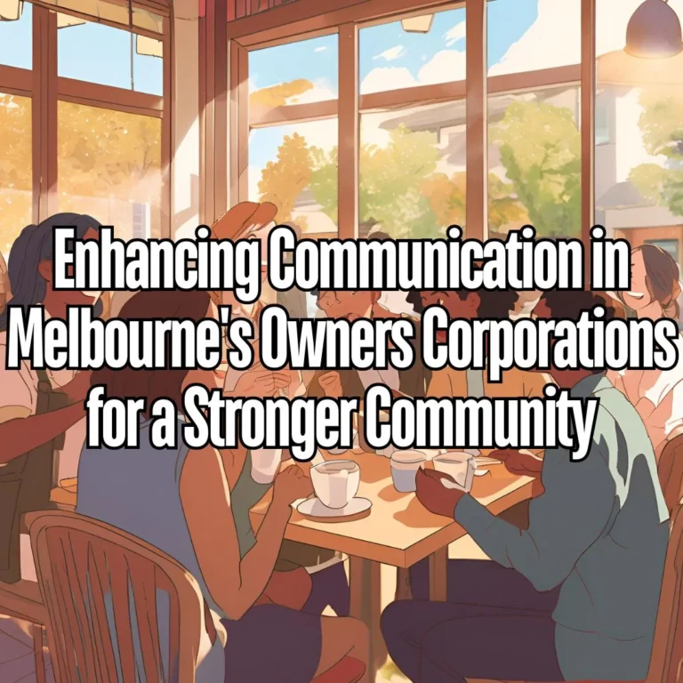 Enhancing Communication in Melbourne's Owners Corporations for a Stronger Community